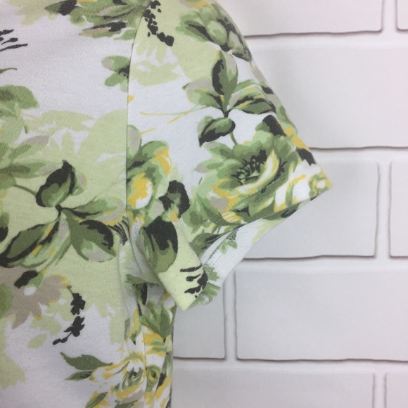 Karen Scott Floral Short Sleeve T-shirt Size L - Picture 3 of 7